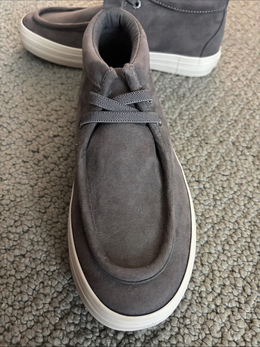 Old Navy Gray Suede-Look Kids Lace-Up Casual Sneakers